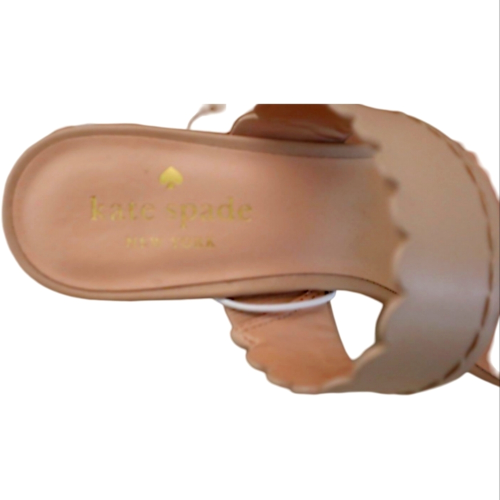 Kate Spade Women's Mauve Pink Chrissie Scalloped Trim Double Strap Sandals NEW - Picture 2 of 5